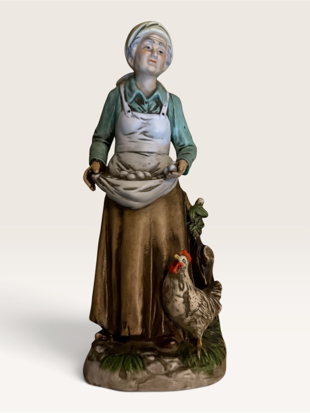 Vintage Homco Model 1434 "Old Farm Couple" Porcelain Figurine Pair - Picture 10 of 11